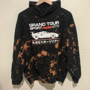 Brandy Melville Hoodie Grand Tour Sport Japan - Amazing Custom Bleach Tie Dye